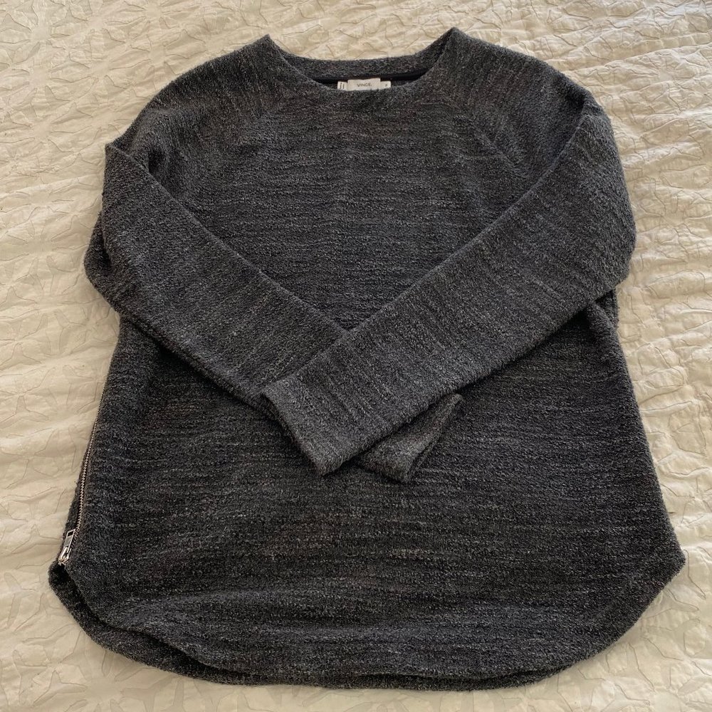 Vince gray nubby wool extra-small pullover top